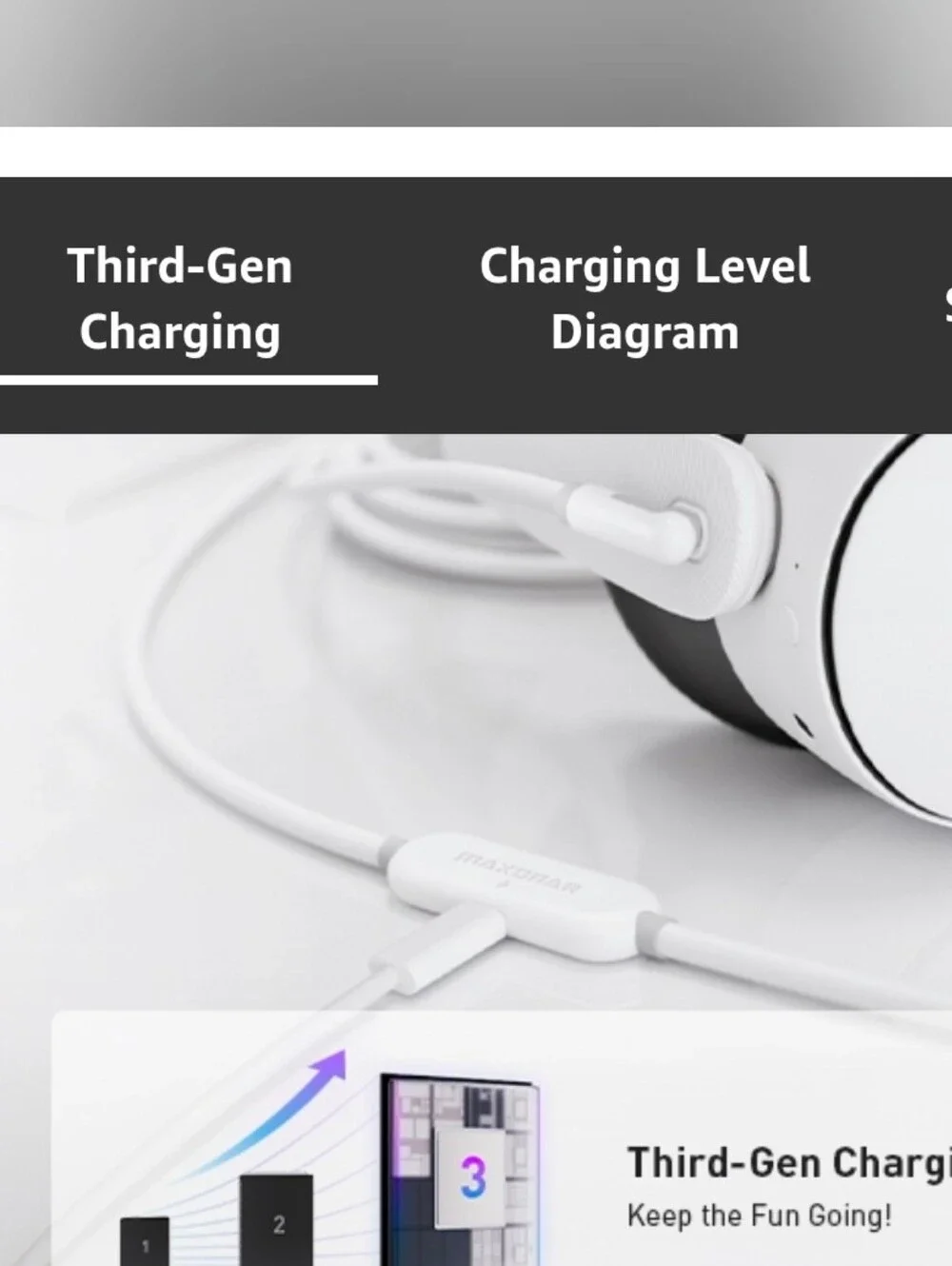 VR Charging Link Cable 16FT (Next-Gen Chip) Compatible with Meta Quest 3S/Quest